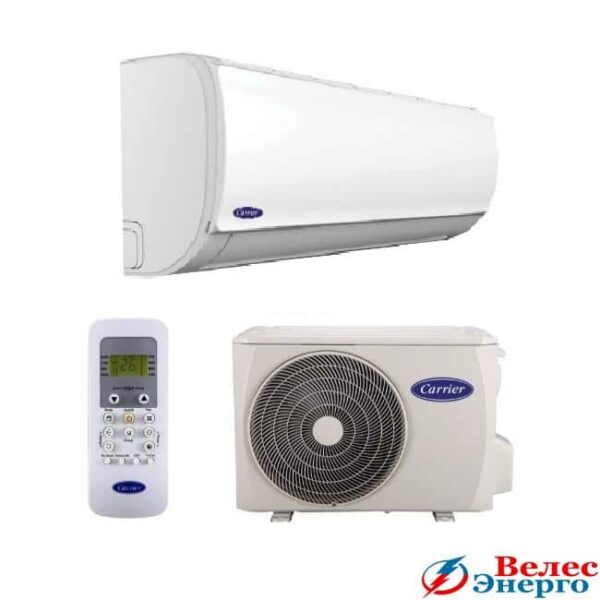 Carrier 42QHA007N / 38QHA007N: неінверторний кондиціонер 2,2 кВт, R410A, 27–36 дБ, траса 20 м. Характеристики та сервіс у Хмельницькому.